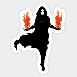 The Sorceress - Summoning Chaos - Flaming Hands Sticker